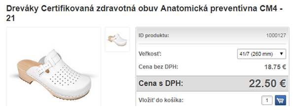 Dreváky Certifikovaná zdravotná obuv Anatomická preventívna CM4 - 21